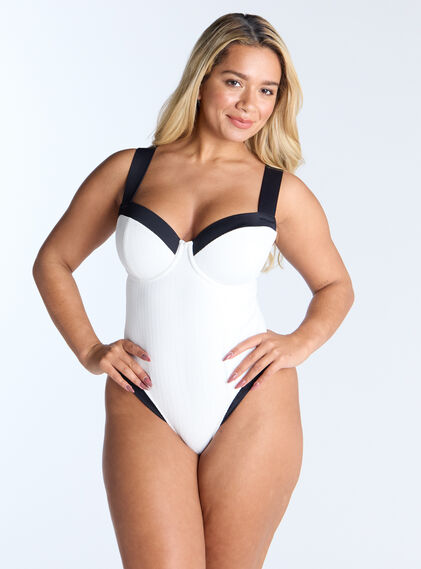 Rivoli monochrome swimsuit
