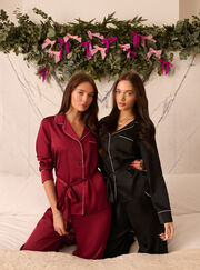 Luxe satin pyjama shirt