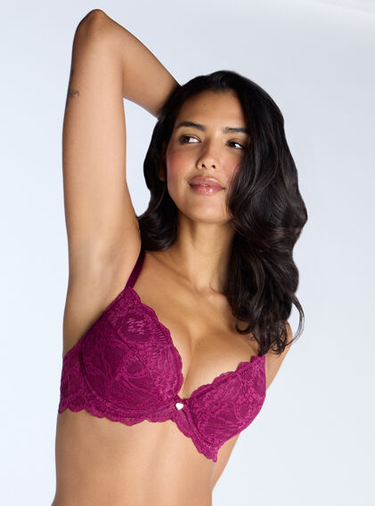 Mollie lace padded plunge bra