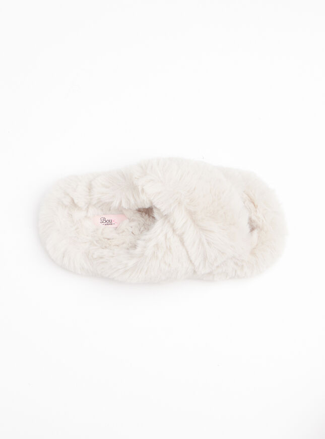 Ridge sole cross band slider slippers