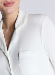 Ribbed modal pyjama top